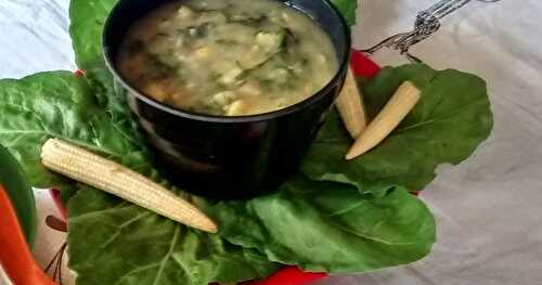 Spinach and Baby corn Soup