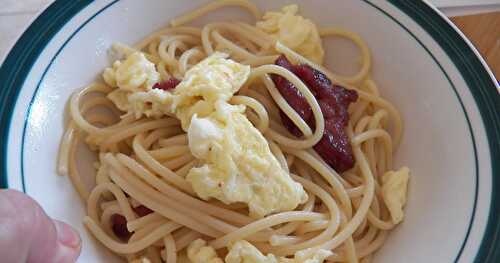 Breakfast Spaghetti for Secret Recipe Club