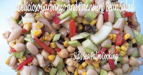 Delicioso Garbanzo Bean and Cannelini Bean Salad