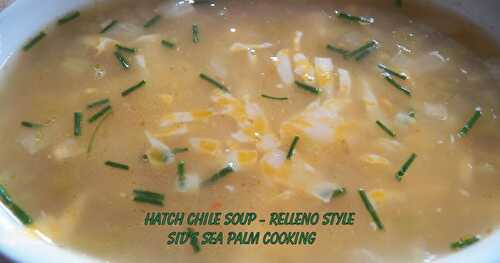 Hatch Chile Soup- Relleno style for #SoupSaturdaySwappers