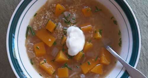 Moroccan Style  Butternut Squash Stoup #SoupSaturdaySwappers