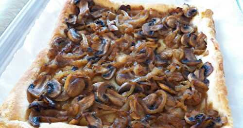 Onion and Mushroom Tart with Goat Cheese.