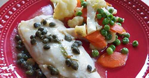 Poached Sole with Caper Sauce for #fishfridayfoodies