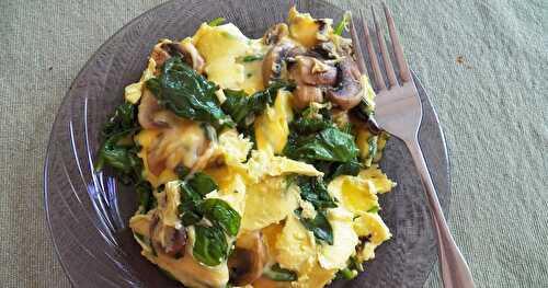 Popeye Omelette (aka Spinach and Mushroom Omelette)