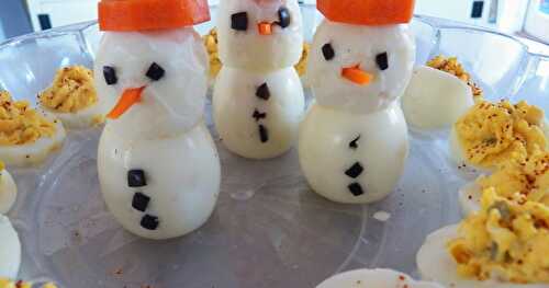 Snowmen.... and Deviled Eggs