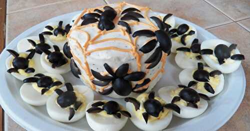 'Spider' Cake and 'Spider' Eggs for Halloween