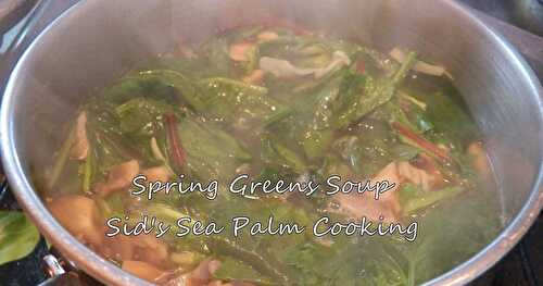 Spring Greens Soup with Mushrooms for #SoupSaturdaySwappers
