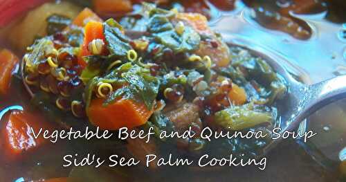 Vegetable Beef and Quinoa Soup for #SoupSaturdaySwappers