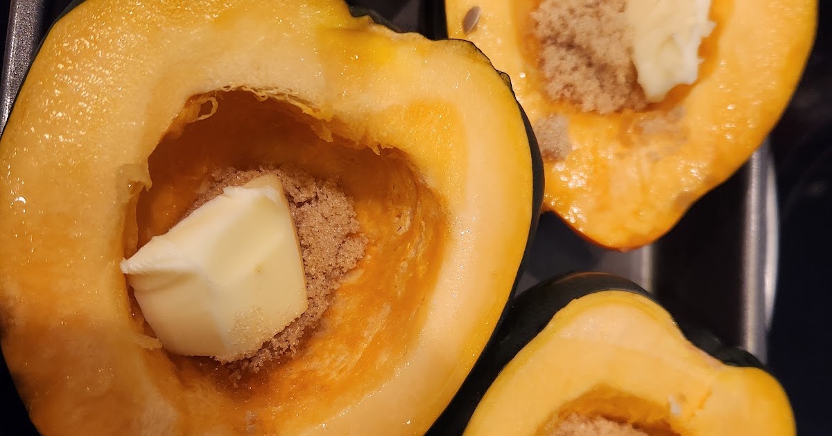 Baked Acorn Squash with Butter and Brown Sugar