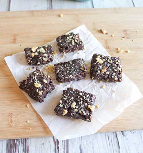 3 Ingredients No Bake Brownies - Gluten Free and Naturally Sweet