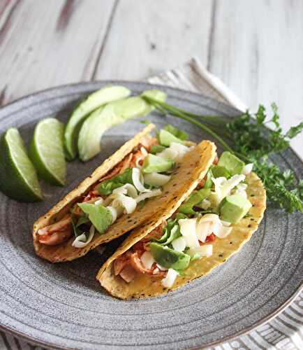Easy Crockpot Chicken Tacos - Made with 7 Wholesome Ingredients