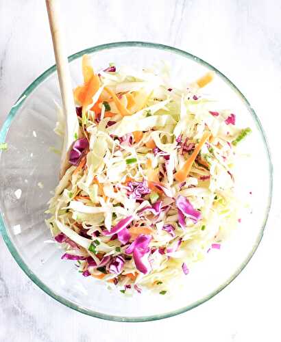Easy & Healthy Coleslaw Recipe Without Mayonnaise
