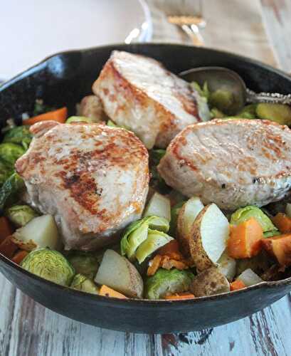 Easy Oven Baked Pork Chops with Vegetables a One Pan Dinner
