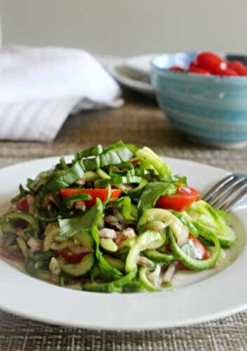 Easy Spiralized Cucumber Salad with Tomatoes - Make it in 25 Minutes