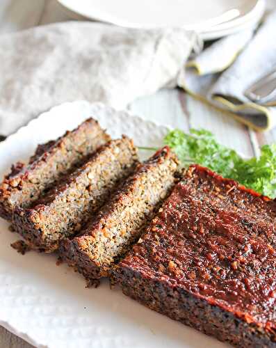 Easy Veggie Meatloaf with a Vegan Option (made with real fresh v
