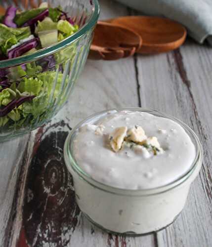 Healthy Creamy Blue Cheese Dressing Made with Greek Yogurt