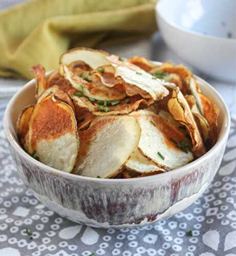 Homemade Healthy Potato Chips Made in the Air Fryer or Oven