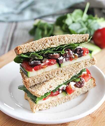 Mediterranean Veggie Sandwich - An Easy Vegetarian Sandwich Idea