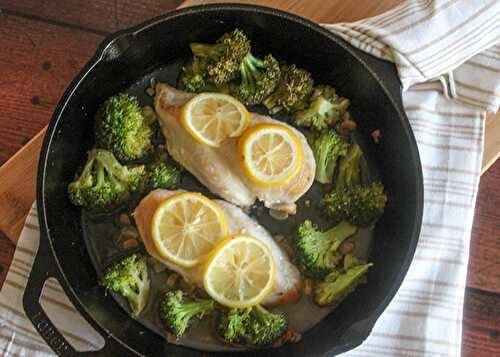 Quick and Easy One Pan Lemon Chicken with Broccoli