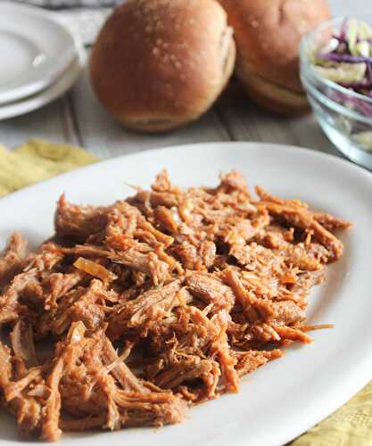 Slow Cooker Barbecue Pulled Pork with Homemade BBQ Sauce!