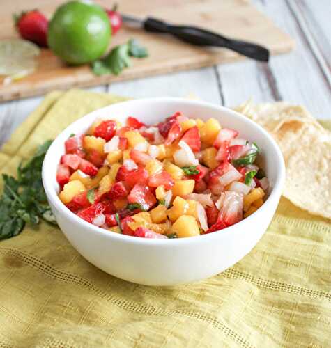 Sweet and Spicy Mango Salsa with Strawberries Recipe