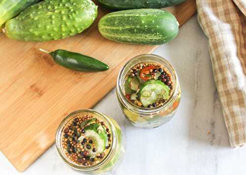 Sweet and Spicy Refrigerator Pickles Recipe