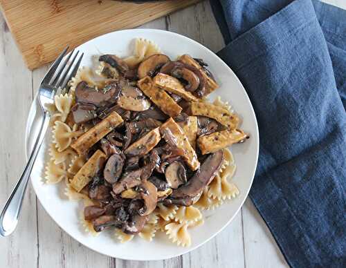 Tofu  Stroganoff with Mushrooms
