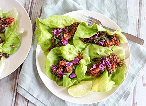 Vegetarian Taco Lettuce Wraps