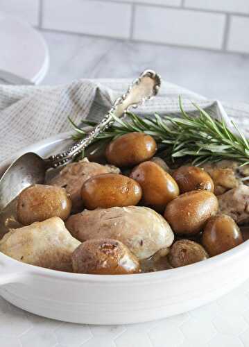 Slow Chicken Legs and Potatoes