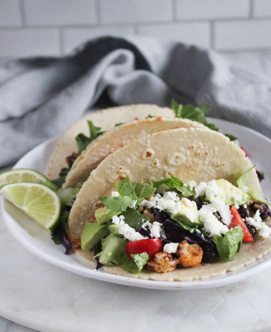 Cauliflower and Black Bean Tacos Recipe
