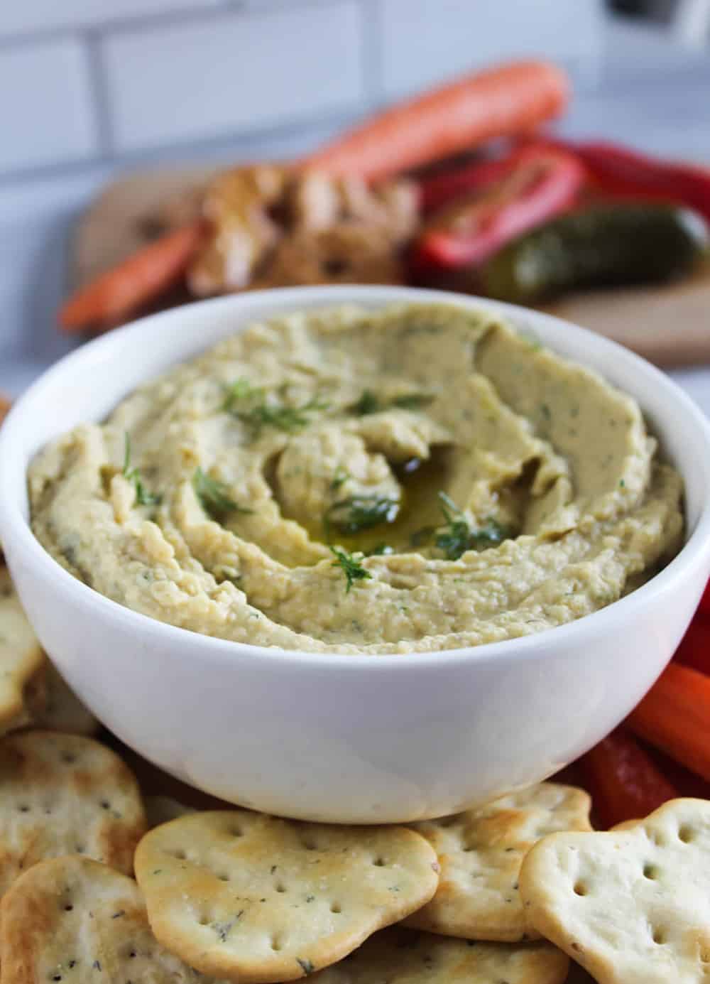 Dill Pickle Hummus Recipe