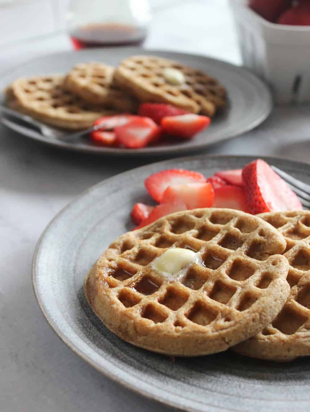 Easy Whole Wheat Buttermilk Waffles