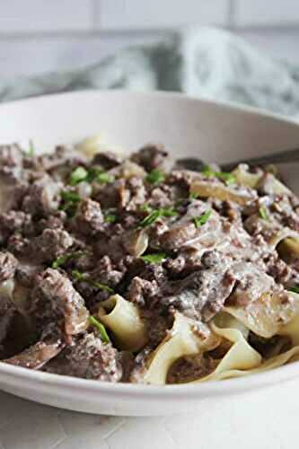 Five Ingredient Beef Stroganoff