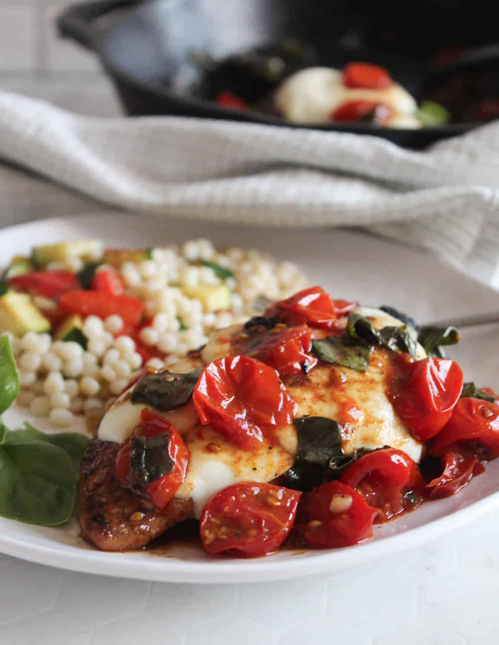 One Pan Chicken Caprese