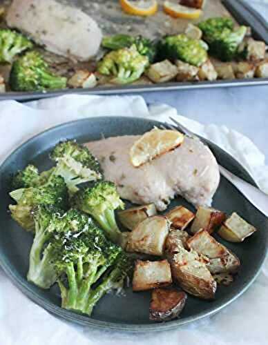 Sheet Pan Chicken Broccoli and Potatoes
