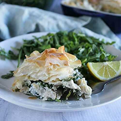 Greek Chicken Casserole with Phyllo Crust