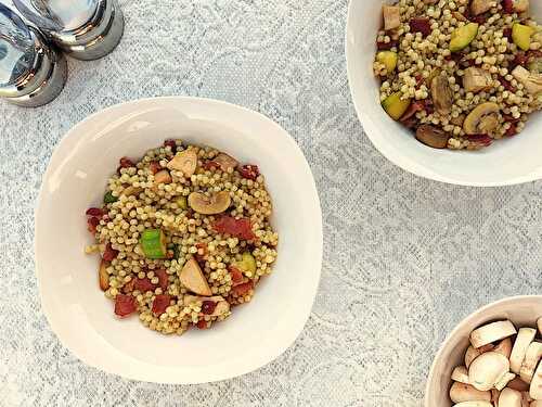 Israeli Couscous with Chicken and Bacon
