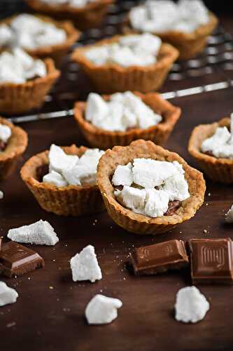 S'mores Filled Soft Baked Cookie Cups (Vegan)