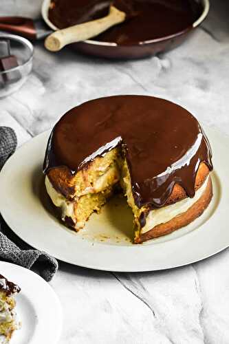 Classic Boston Cream Pie (Vegan)