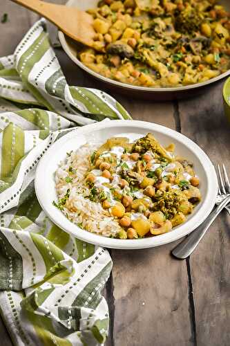 Indian Green Chickpea and Sweet Potato Curry