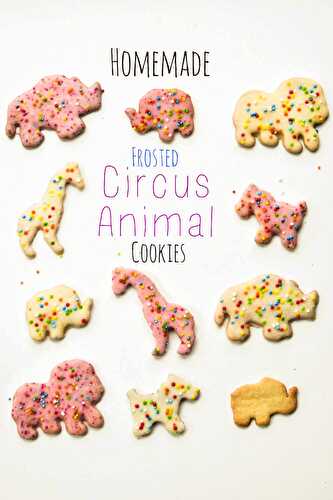 Homemade Frosted Circus Animal Cookies (Vegan)