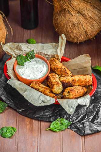Faux Fish Sticks with Coconut Basil Cream (Vegan + GF)
