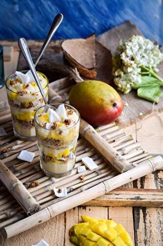 Mango & Young Dried Coconut Granola Breakfast Parfaits (Vegan+GF)