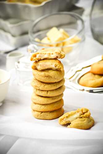 Vegan Almond Vanilla White Chocolate Truffle Cookies