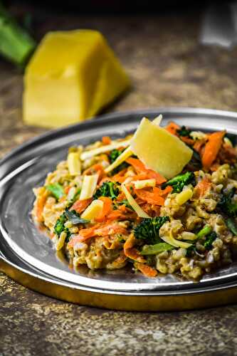 Broccoli "Cheddar" Brown Rice Risotto (Vegan+GF)