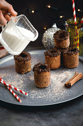 Holiday Cookie Week #5: Chocolate Coated Snickerdoodle Milk & Cookie Shots