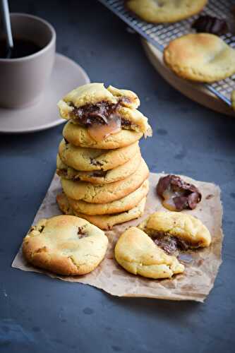 Inside-Out Twix Cookies