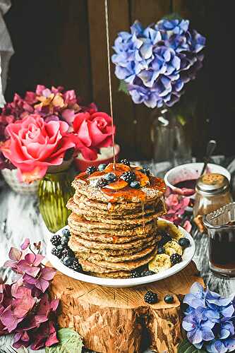 Chia Oat Banana Pancakes (V+GF)
