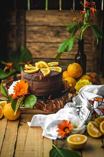 Chocolate "Nutella" Orange Cream Cake (Vegan)