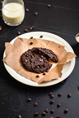 Healthy Double Chocolate Chip Sweet Potato Cookie (Single-Serving)
